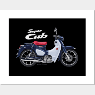 Honda Super Cub C125 19 blue, s Posters and Art